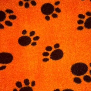 Paw print fleece blanket